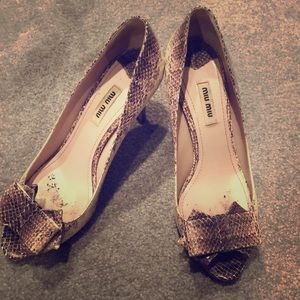 Miu Miu snake skin heels
